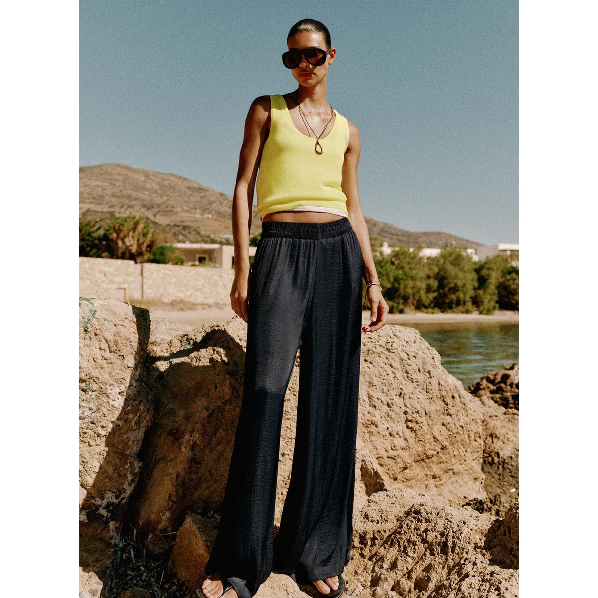شلوار زارا مشکی 1 شلوار گشاد ZARA - تصویر 1