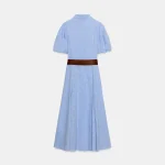 پیراهن کتان میدی با کمربند ZARA - تصویر 4